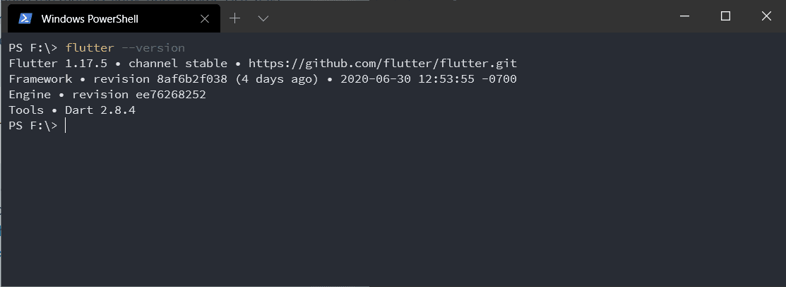 Flutter Installation Check.