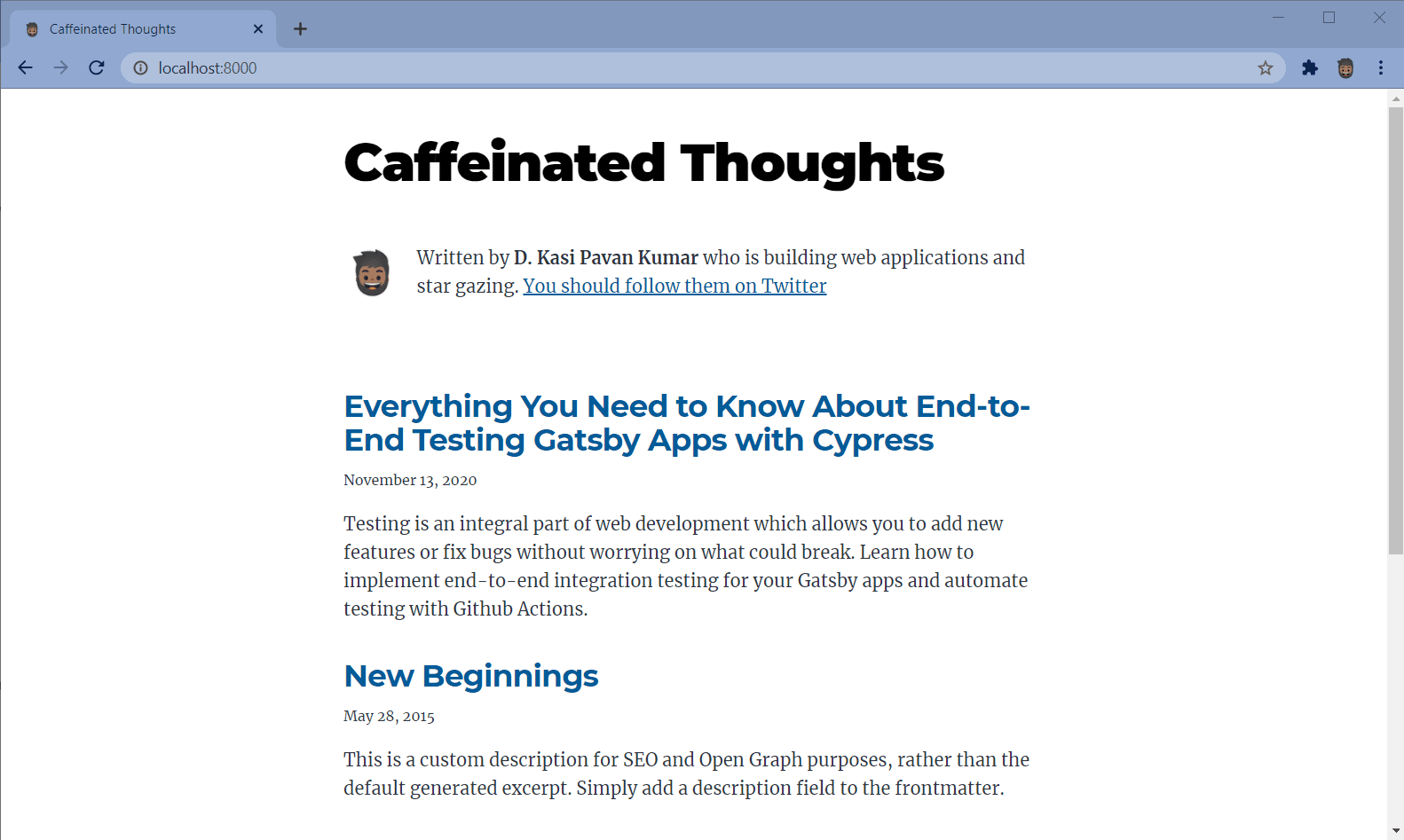 Caffeinated Thoughts Homepage