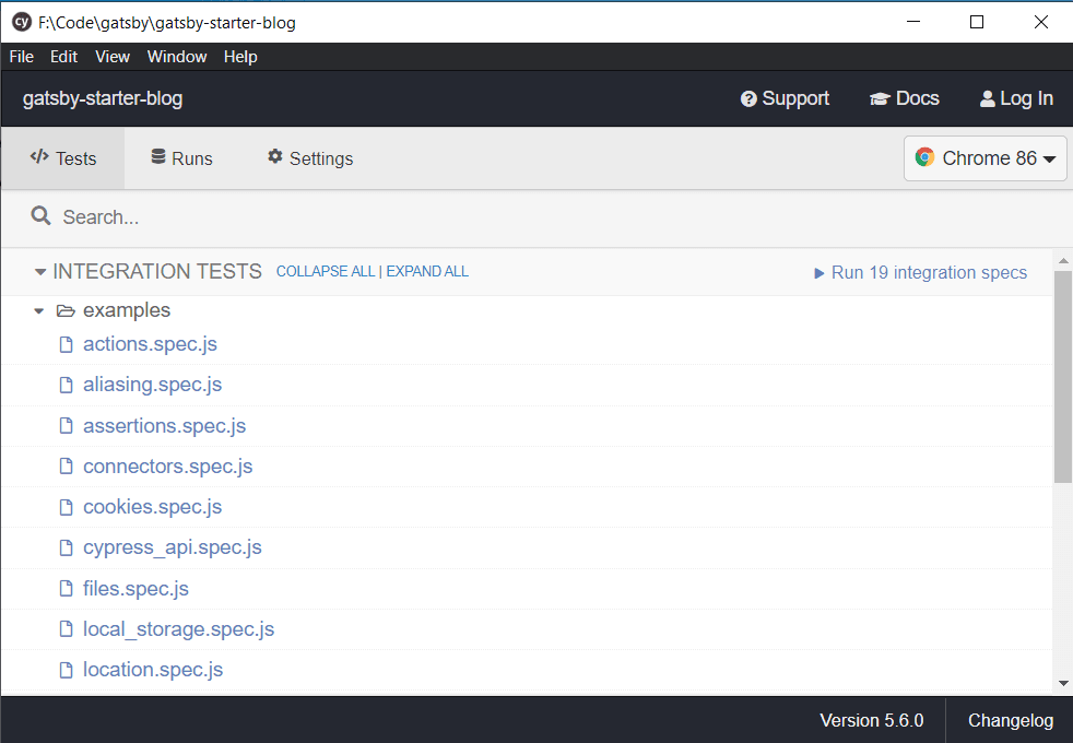 Cypress application